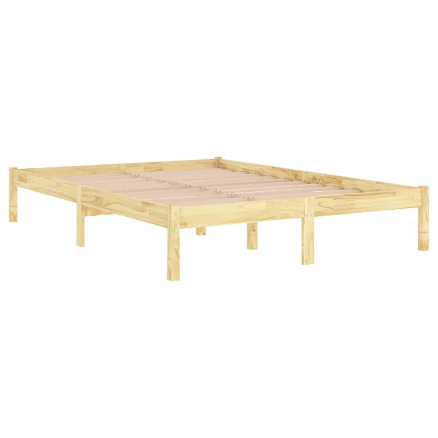 Cadre de lit sans matelas bois massif 140x200 cm - 3