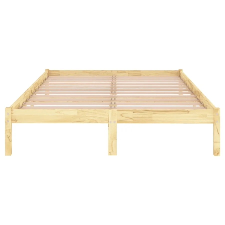 Cadre de lit sans matelas bois massif 140x200 cm - 4