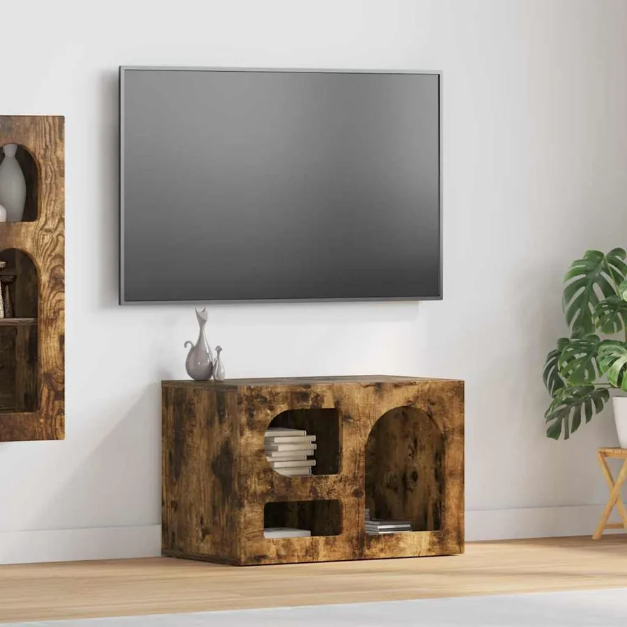 Meuble TV ELST 60 x 35 x 40 cm Chêne fumé Bois d'ingénierie