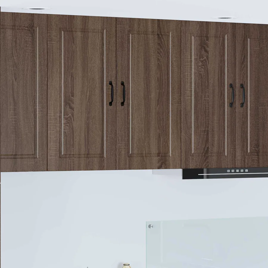 Meuble mural PORTO Chêne brun 80 x 31 x 80 cm Bois d'ingénierie