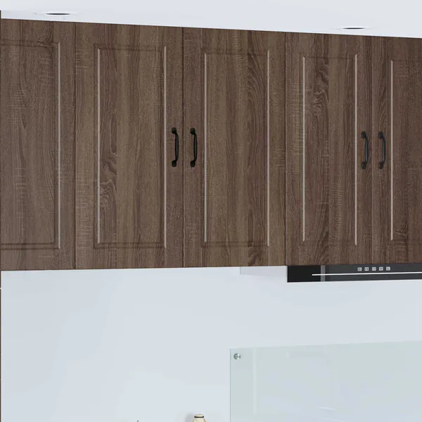 Meuble mural PORTO Chêne brun 80 x 31 x 80 cm Bois d'ingénierie