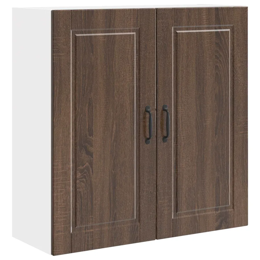 Meuble mural PORTO Chêne brun 80 x 31 x 80 cm Bois d'ingénierie - 2