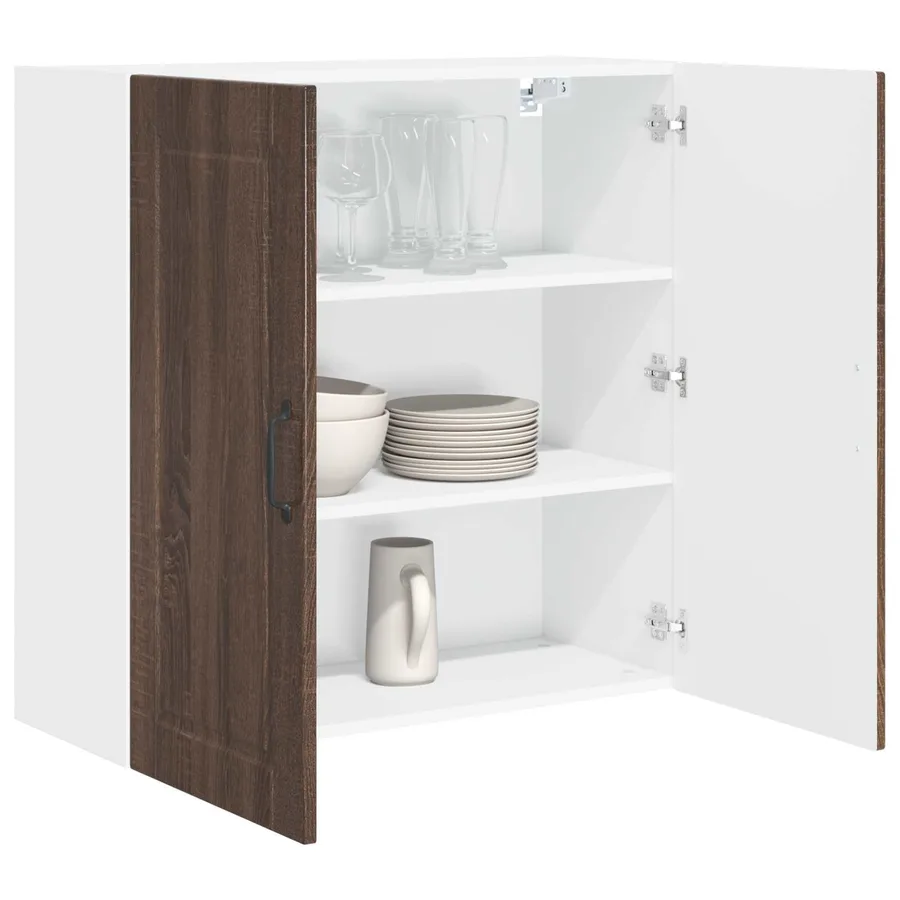 Meuble mural PORTO Chêne brun 80 x 31 x 80 cm Bois d'ingénierie - 3