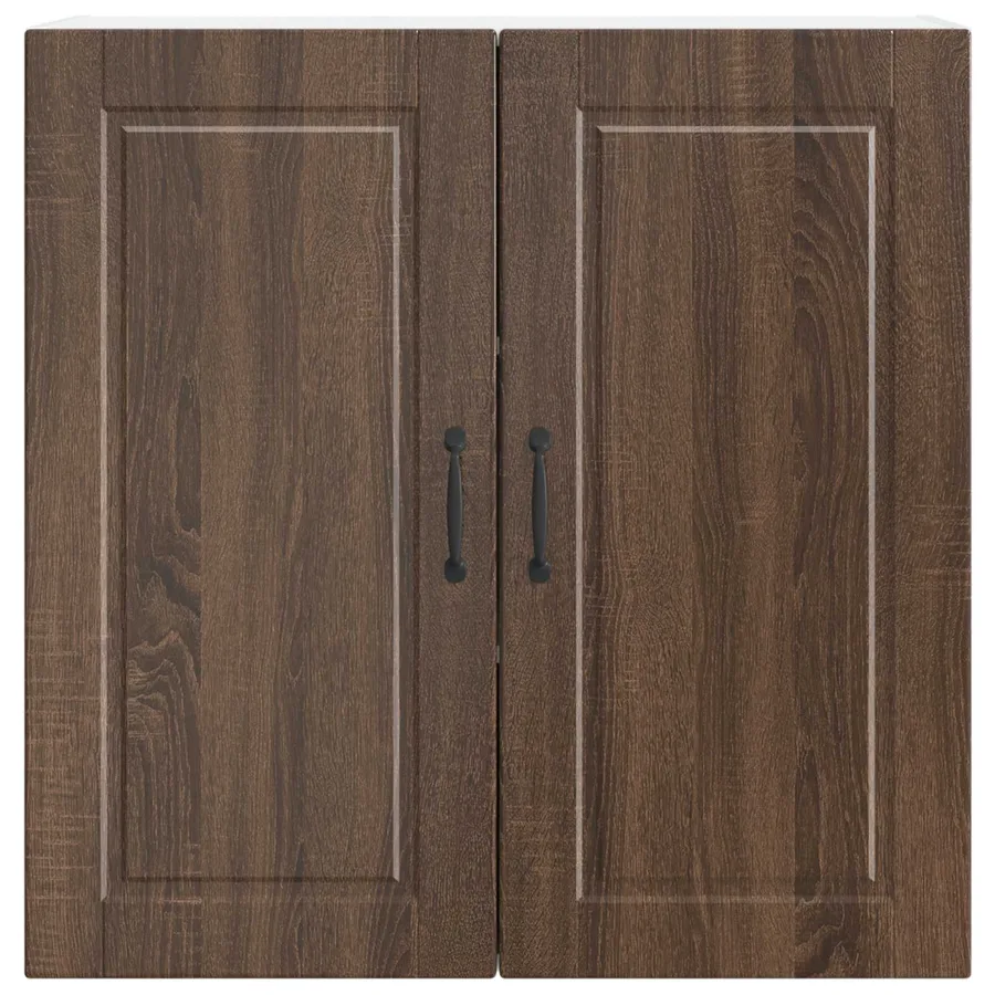 Meuble mural PORTO Chêne brun 80 x 31 x 80 cm Bois d'ingénierie - 6