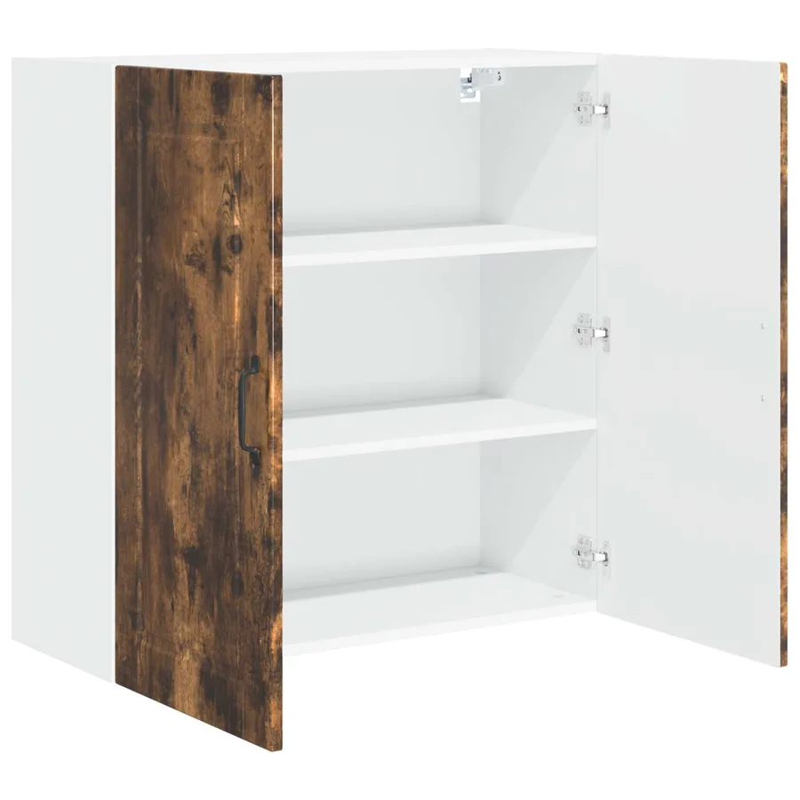 Meuble mural PORTO Chêne fumé 80 x 31 x 80 cm Bois d'ingénierie - 5