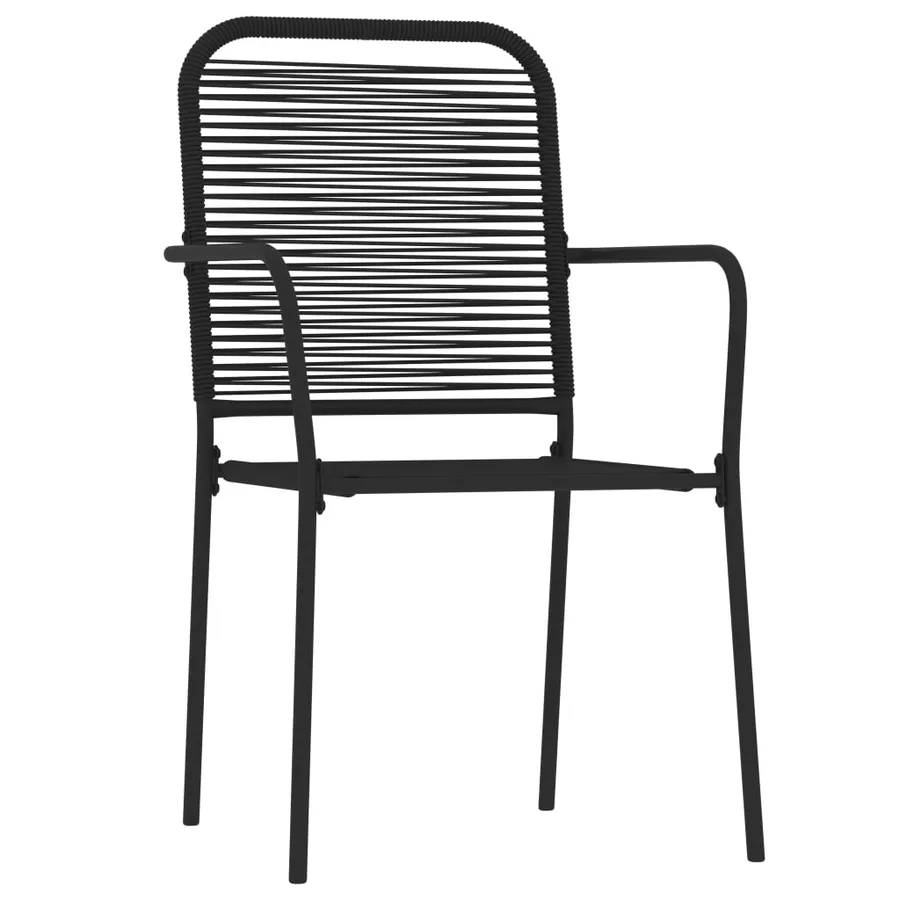 Ensemble à manger de jardin 5 pcs Noir - 3