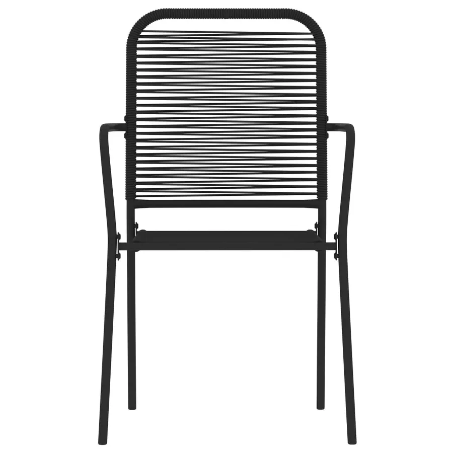 Ensemble à manger de jardin 5 pcs Noir - 4