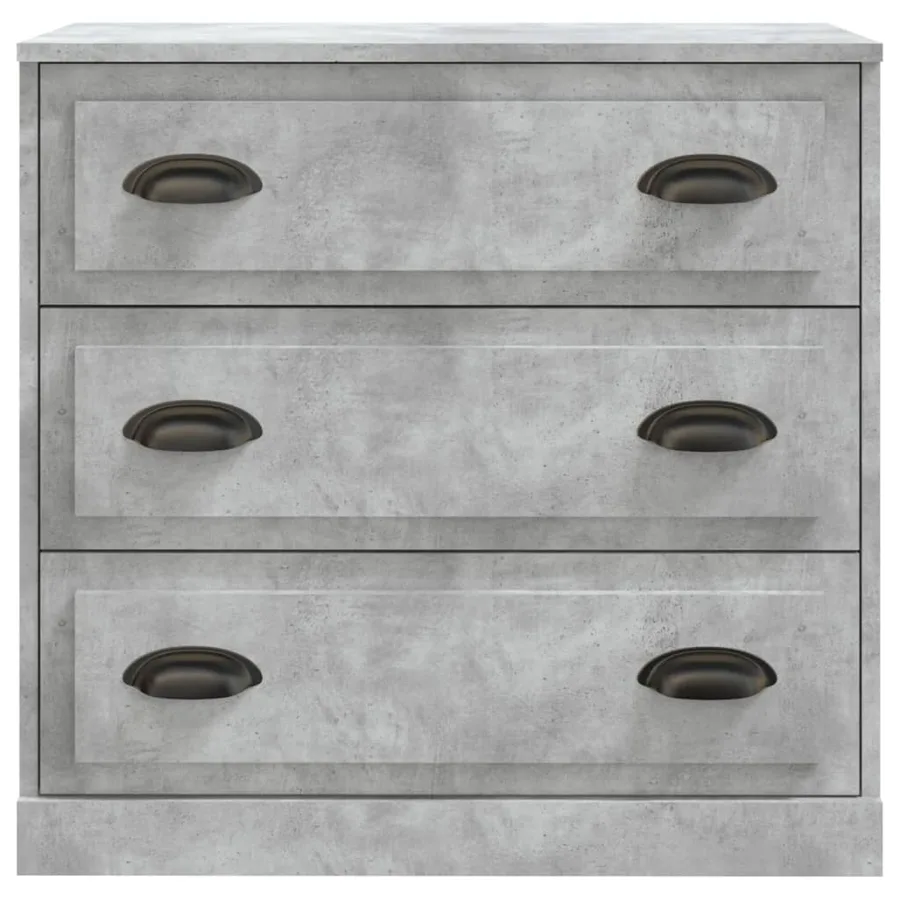 Buffet gris béton 70x35,5x67,5 cm bois d'ingénierie - 4