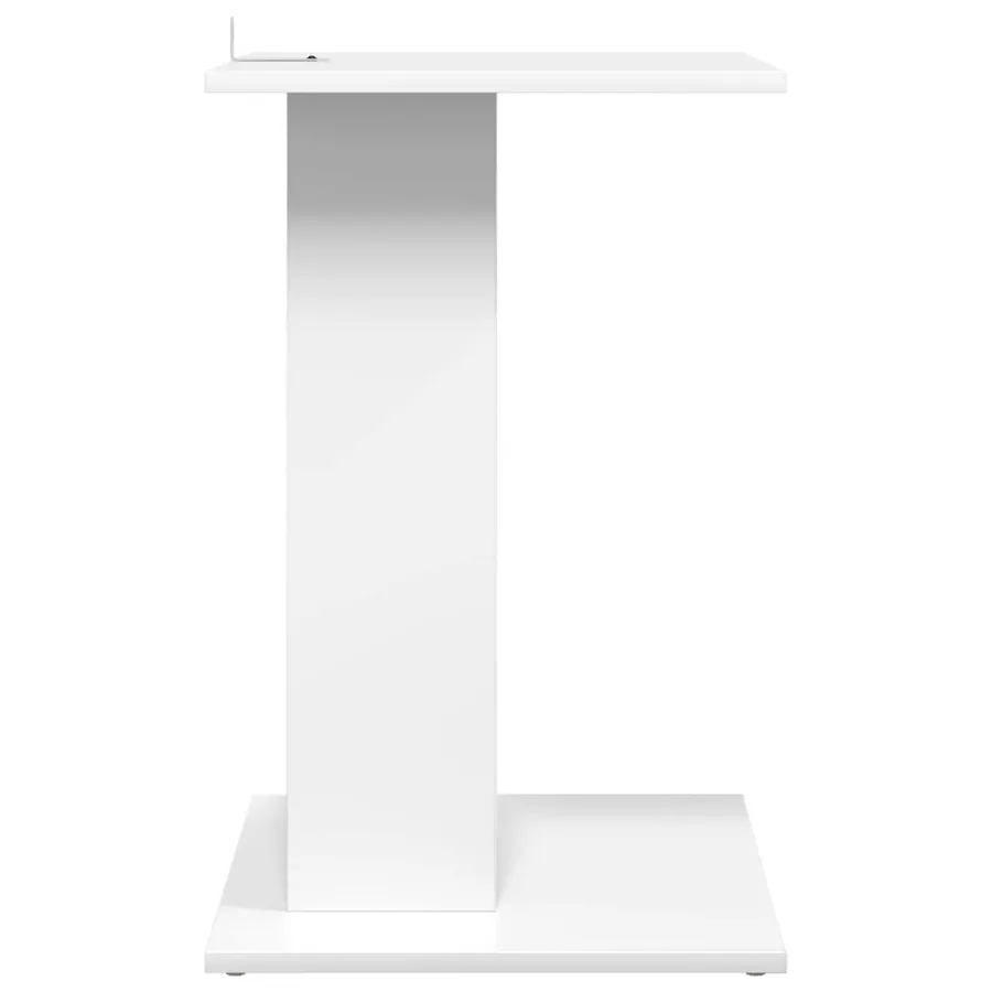 Table d'appoint Blanc 45 x 40 x 62,5 cm Bois d'ingénierie - 6