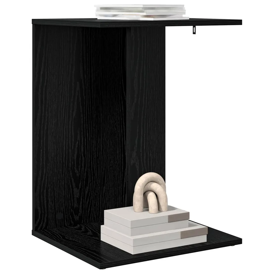 Table d'appoint Chêne noir 45 x 40 x 62,5 cm Bois d'ingénierie - 3