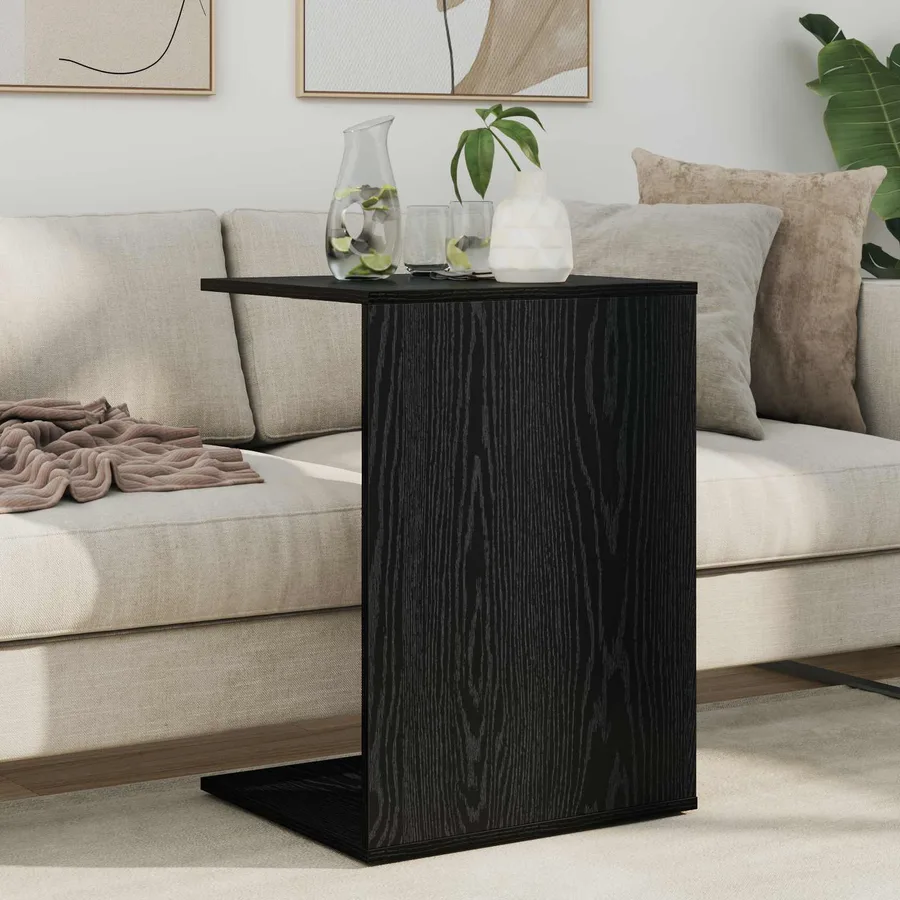 Table d'appoint Chêne noir 45 x 40 x 62,5 cm Bois d'ingénierie - 4