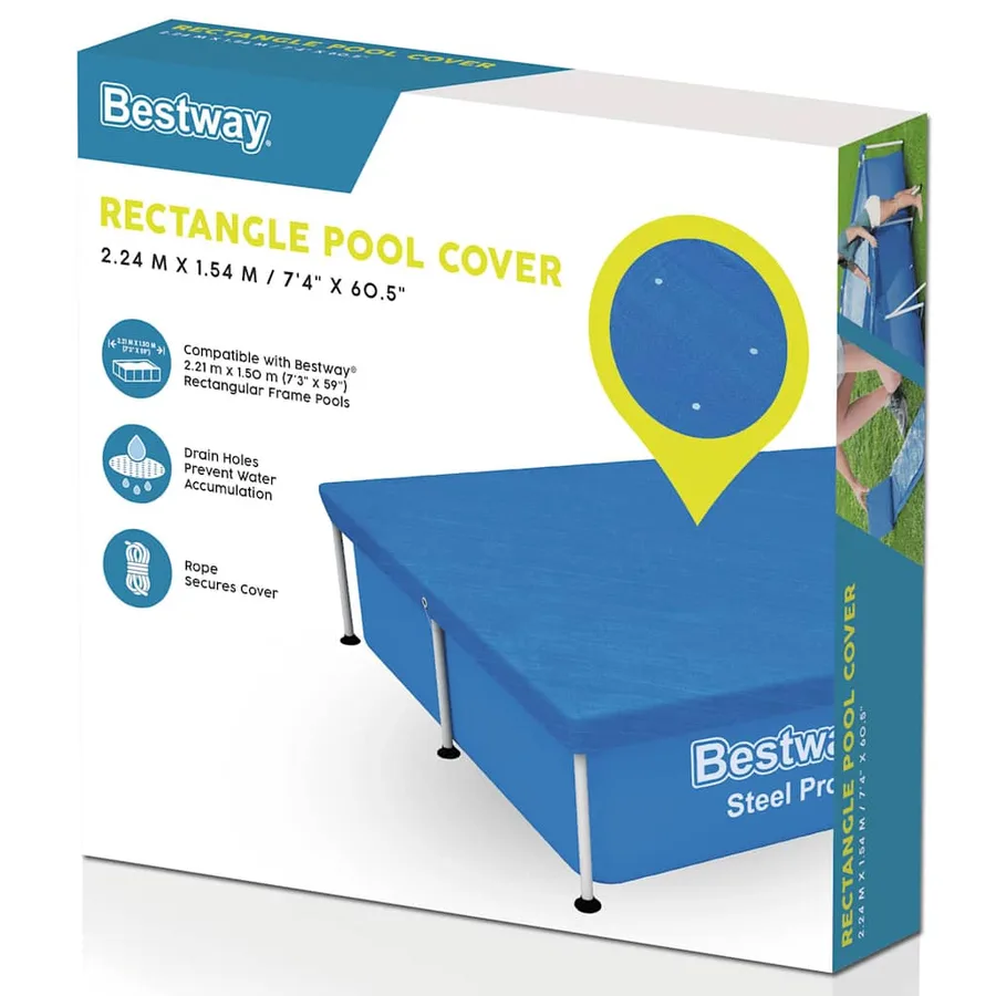 Bestway Couverture de piscine Flowclear 221x150 cm - 2