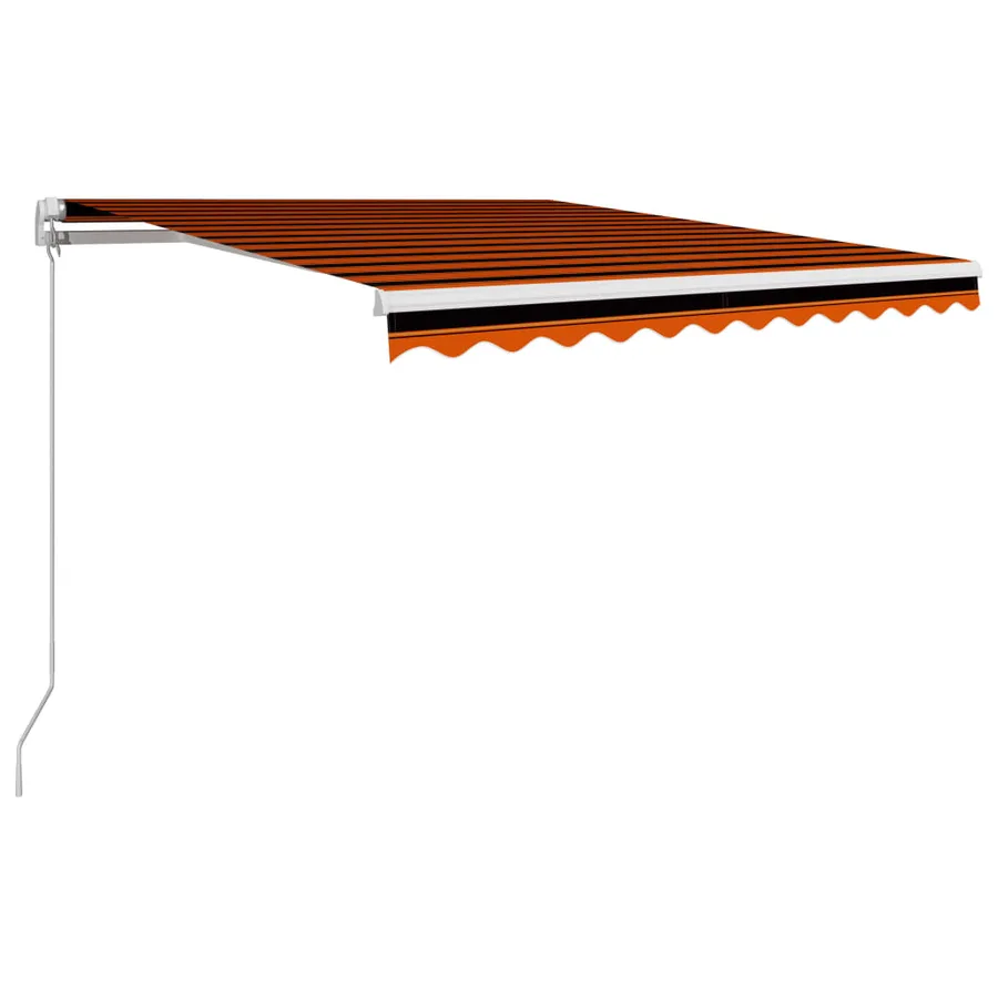 Auvent manuel rétractable 300x250 cm Orange et marron - 2