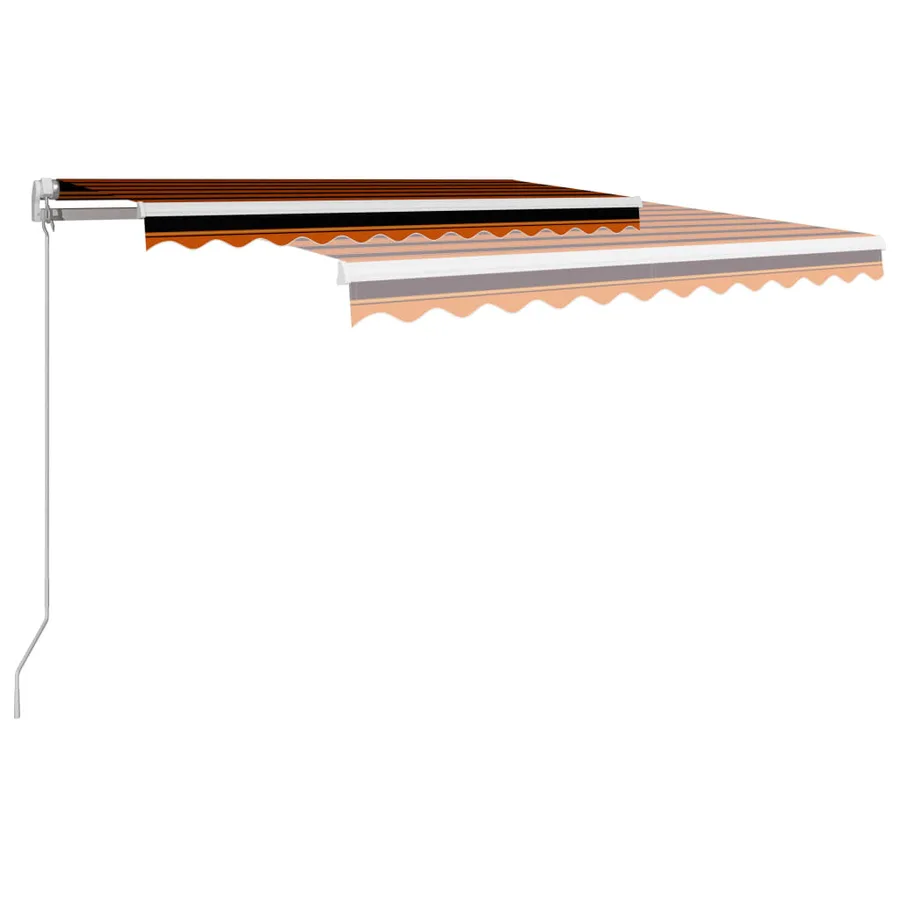 Auvent manuel rétractable 300x250 cm Orange et marron - 3