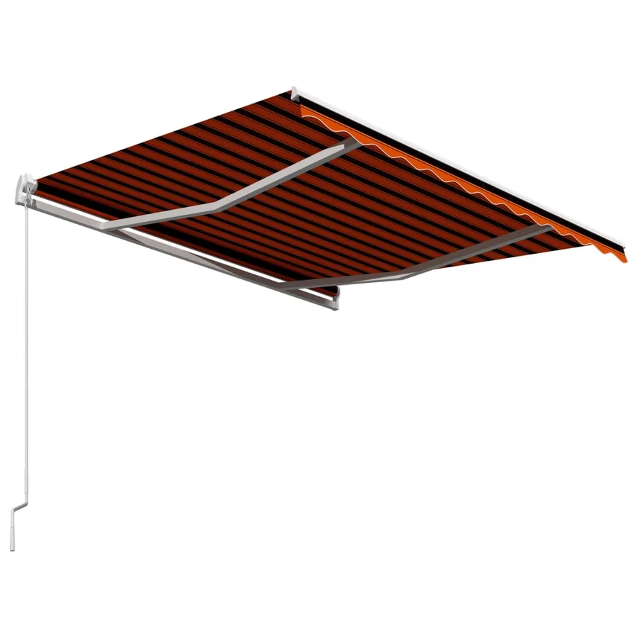 Auvent manuel rétractable 300x250 cm Orange et marron - 4
