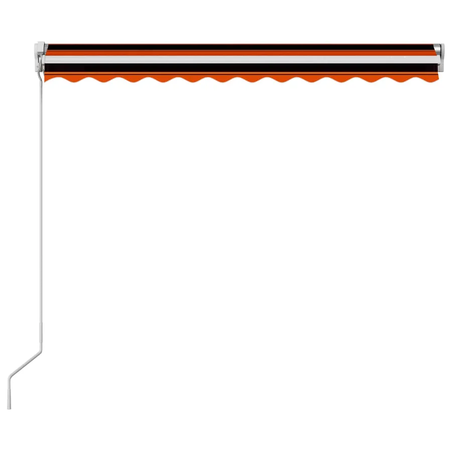 Auvent manuel rétractable 300x250 cm Orange et marron - 5