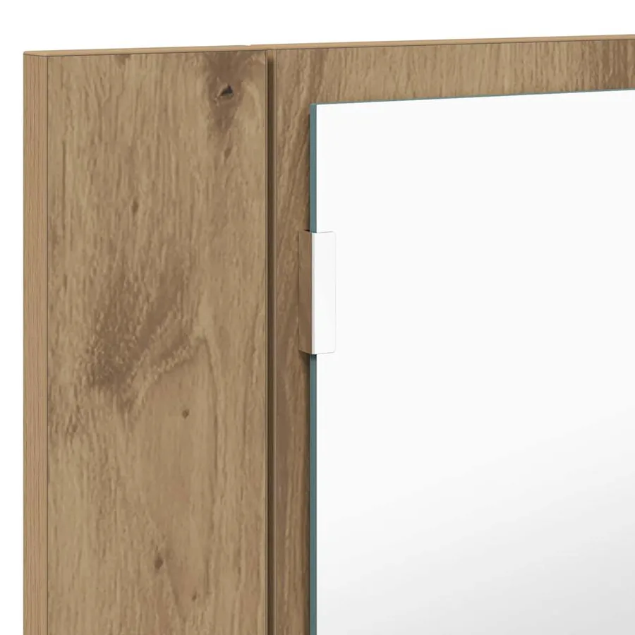 Armoire Miroir de Salle de Bain Chêne artisanal 80 x 12 x 45 cm - 11