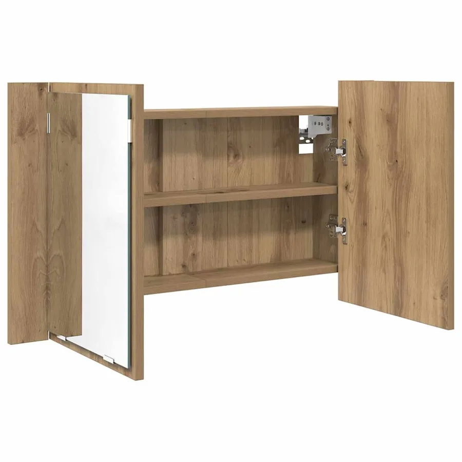 Armoire Miroir de Salle de Bain Chêne artisanal 80 x 12 x 45 cm - 7