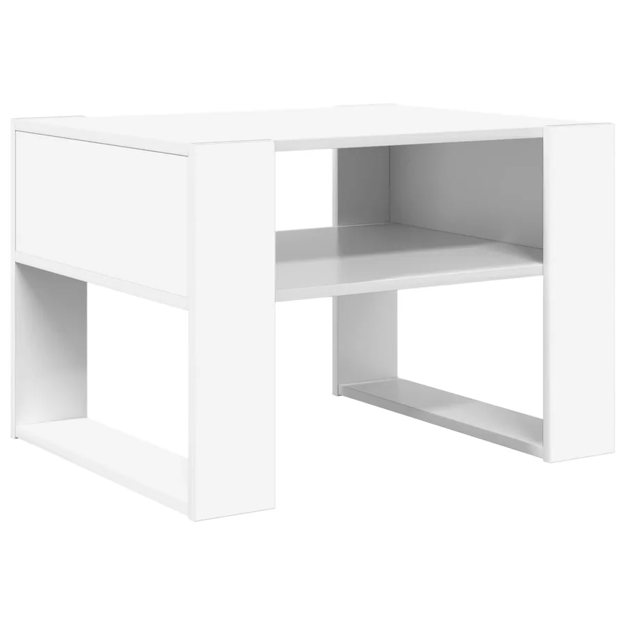 Table basse Blanc 66 x 53 x 45 cm Bois d'ingénierie - 7
