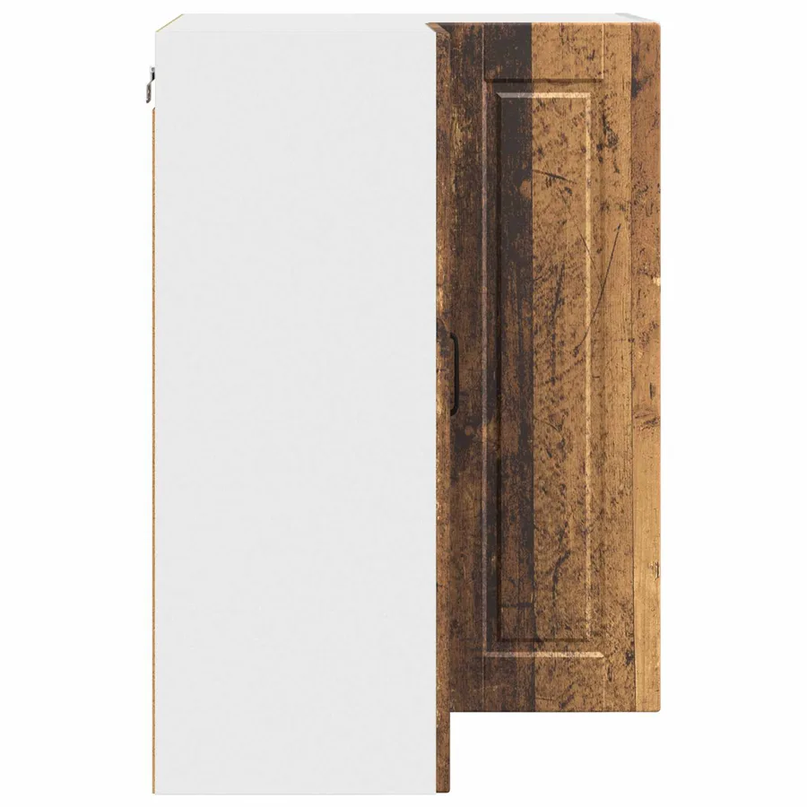 Cabinet d'angle mural PORTO Bois ancien 57 x 57 x 80 cm - 7