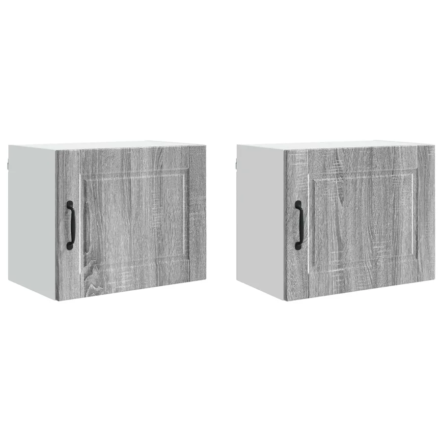 Meuble mural PORTO 2 pcs Gris Sonoma 50 x 31 x 40 cm - 2