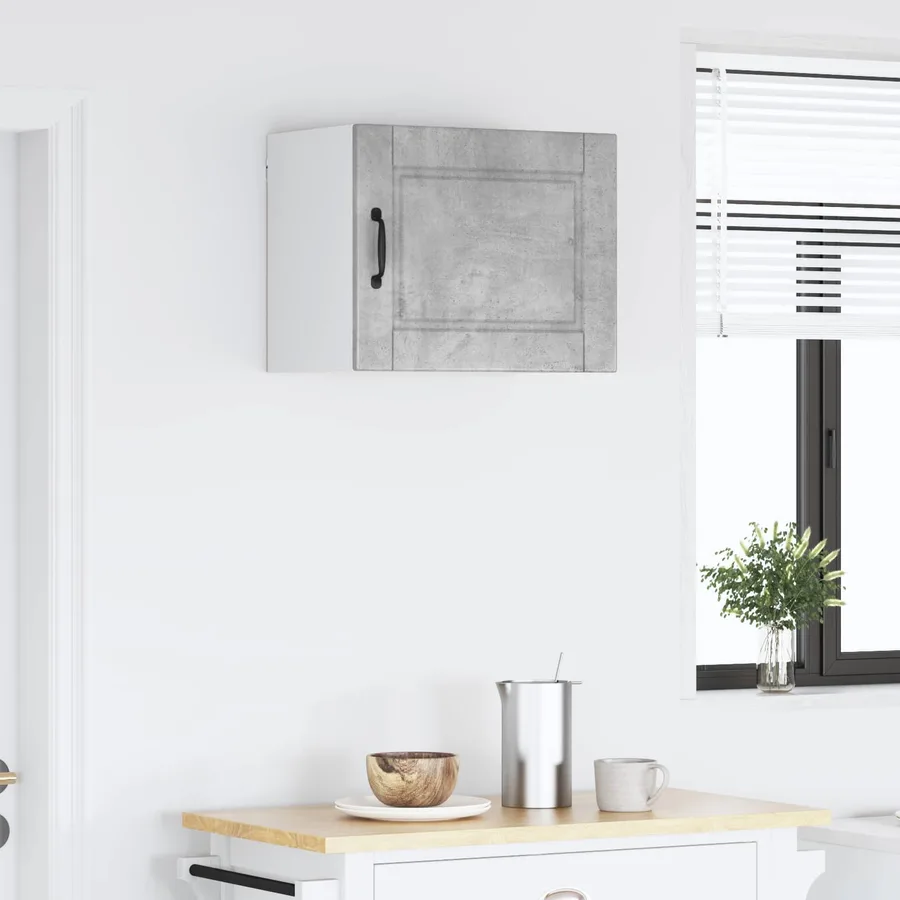 Meuble mural PORTO Gris béton 50 x 31 x 40 cm Bois d'ingénierie - 4