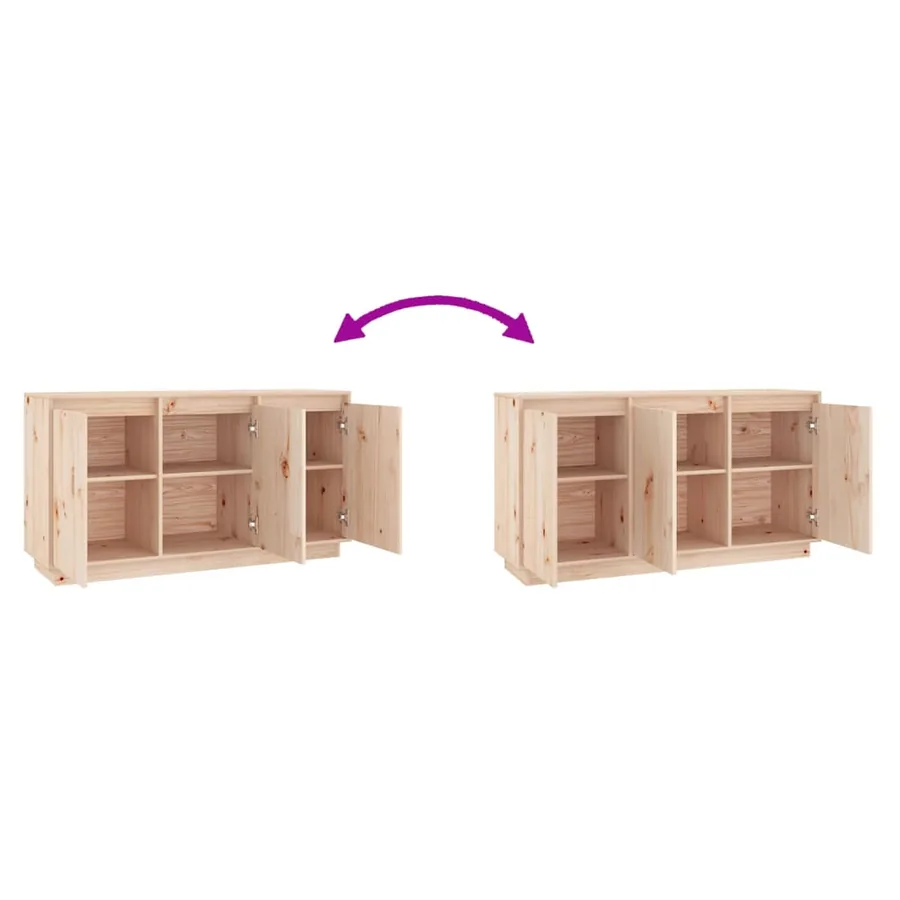 Buffet 111x34x60 cm Bois massif de pin - 5