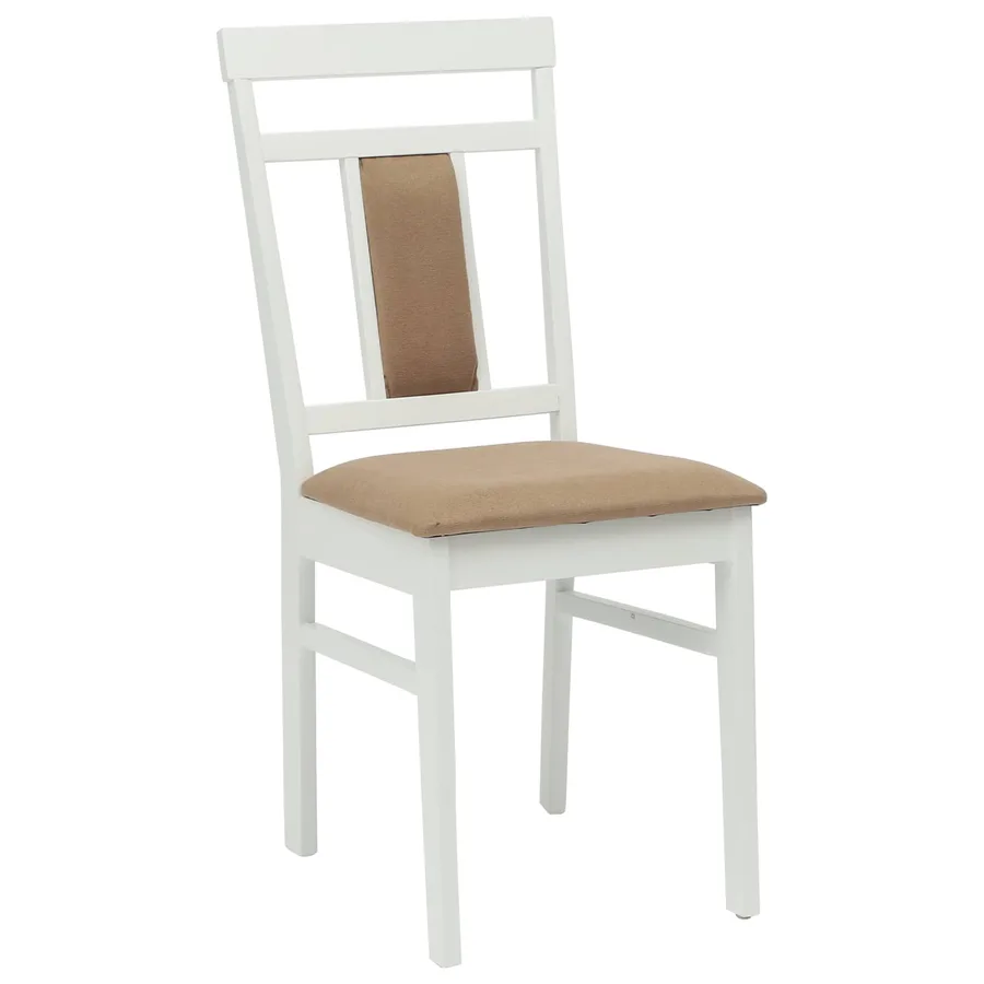 Chaise de salle à manger 2 pcs Blanc et marron - 4