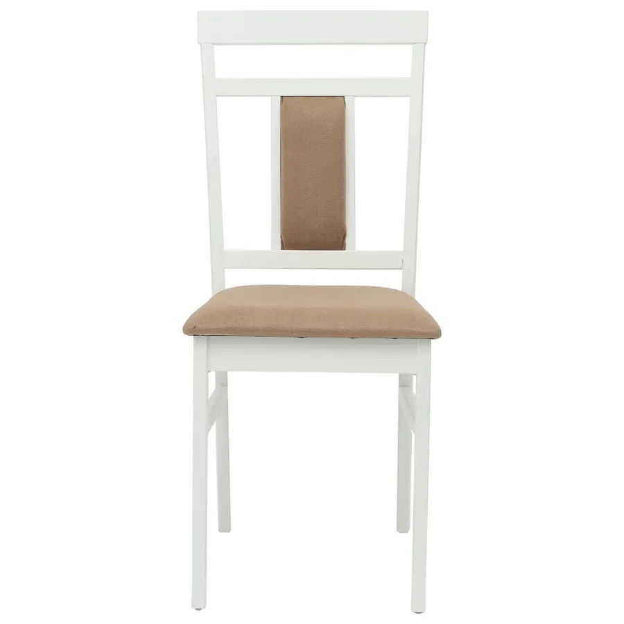 Chaise de salle à manger 2 pcs Blanc et marron - 5