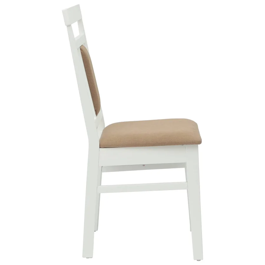 Chaise de salle à manger 2 pcs Blanc et marron - 6