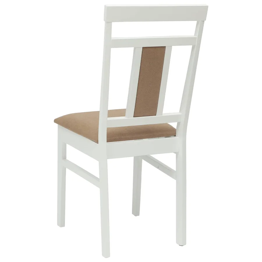 Chaise de salle à manger 2 pcs Blanc et marron - 7