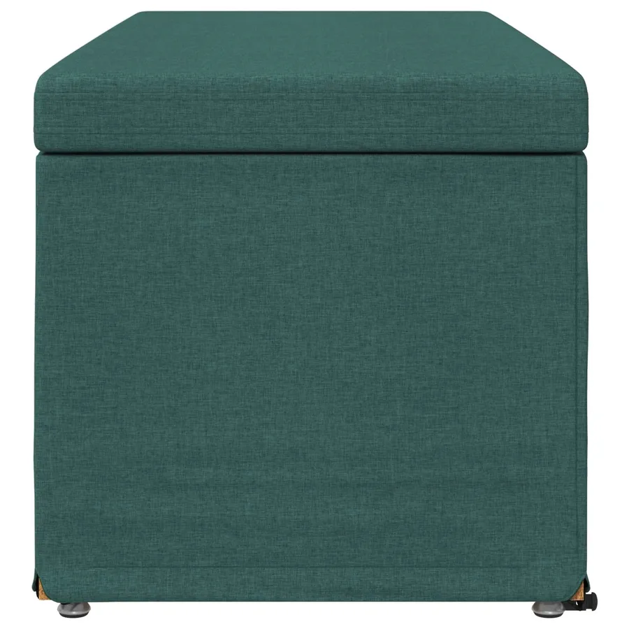 Tabouret Vert foncé 101 x 41 x 40 cm Tissu et bois stratifié - 5