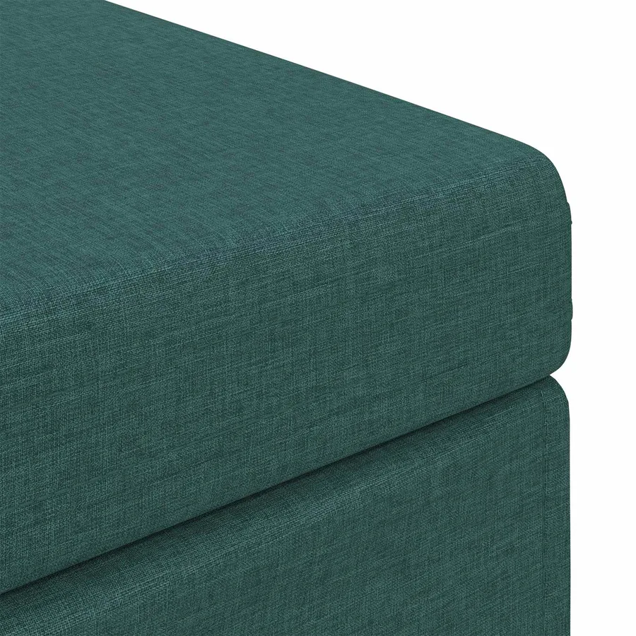 Tabouret Vert foncé 101 x 41 x 40 cm Tissu et bois stratifié - 6