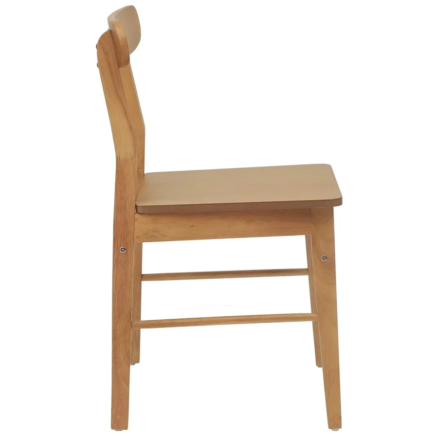 Chaise de salle à manger 2 pcs Naturel 43 x 44,5 x 77 cm - 6