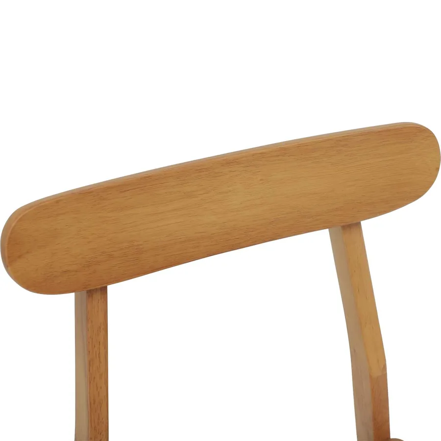 Chaise de salle à manger 2 pcs Naturel 43 x 44,5 x 77 cm - 9