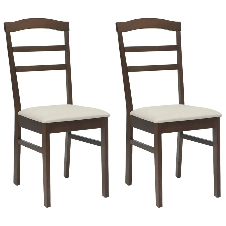 Chaise de salle à manger 2 pcs Marron clair et clair - 2
