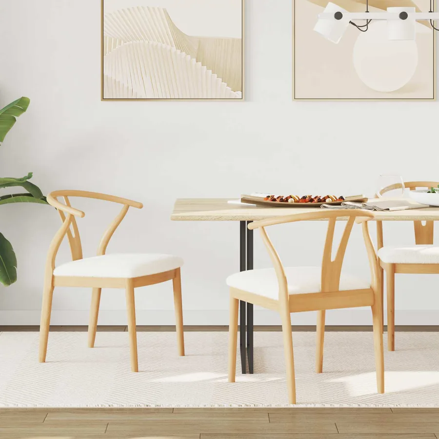 Chaise de salle à manger 2 pcs Naturel et clair