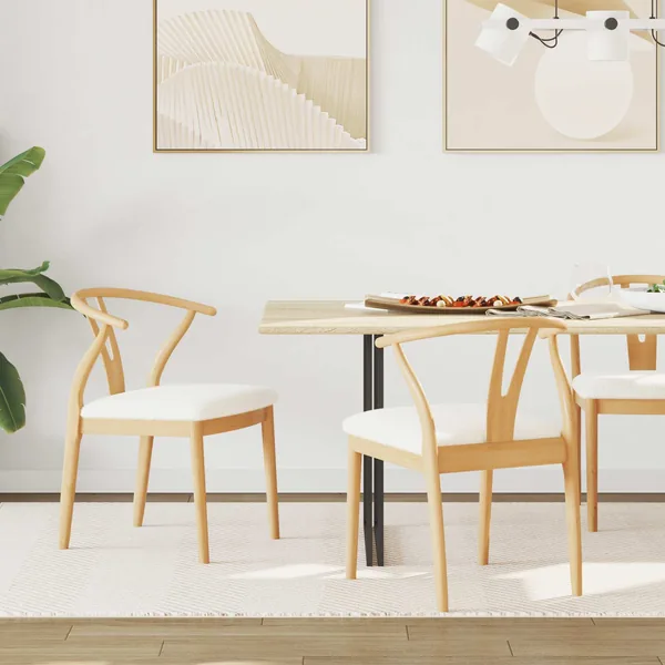 Chaise de salle à manger 2 pcs Naturel et clair