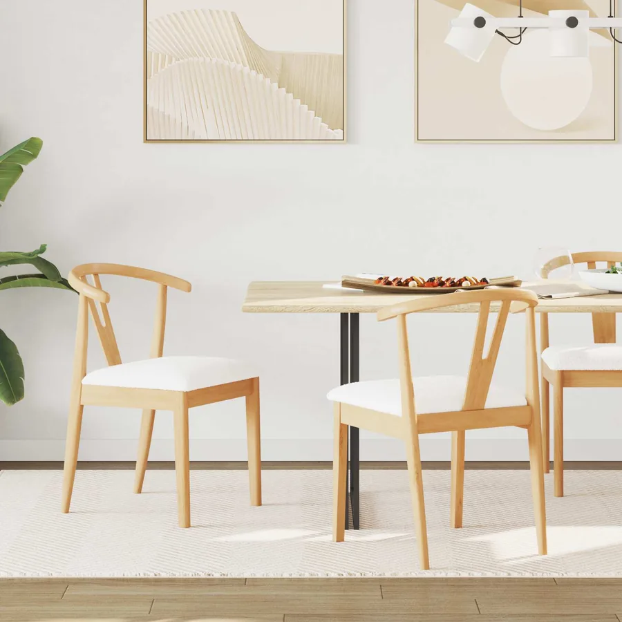 Chaise de salle à manger 2 pcs Naturel et clair