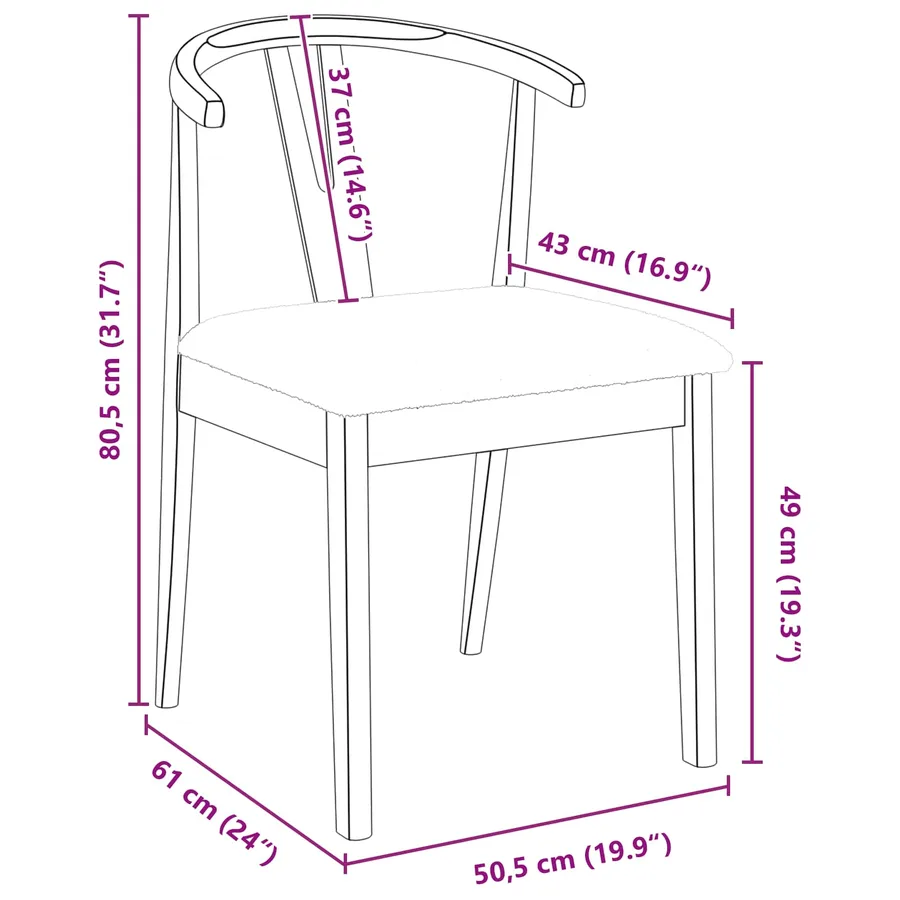 Chaise de salle à manger 2 pcs Naturel et clair - 11