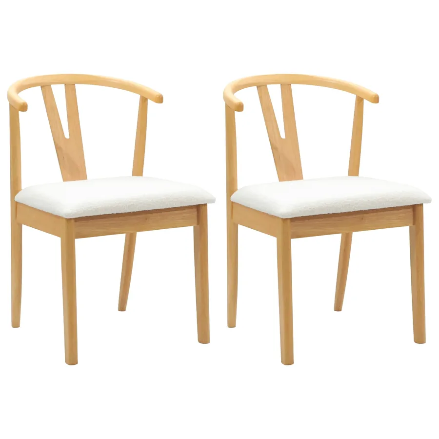 Chaise de salle à manger 2 pcs Naturel et clair - 2