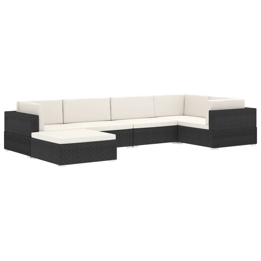 Chaise d'angle 1 pc et coussins Résine tressée Gris - 10