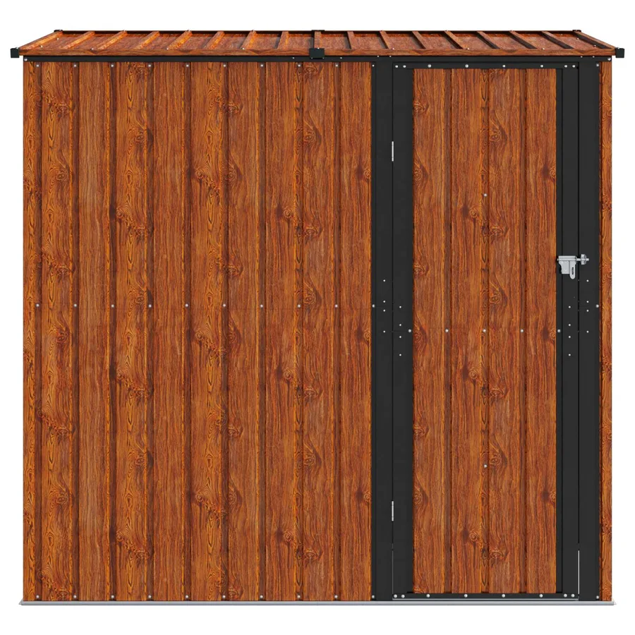 Cabanons de jardin Marron 203 x 85,5 x 200 cm Métал - 6