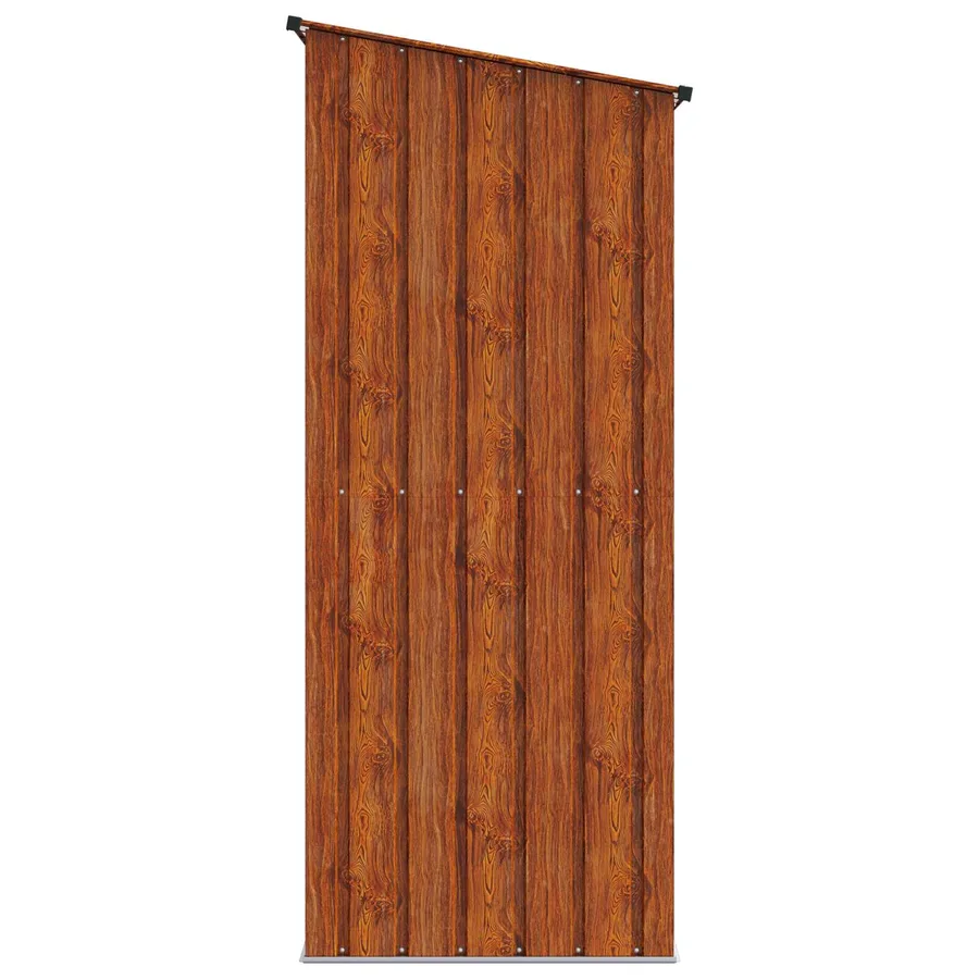 Cabanons de jardin Marron 203 x 85,5 x 200 cm Métал - 7