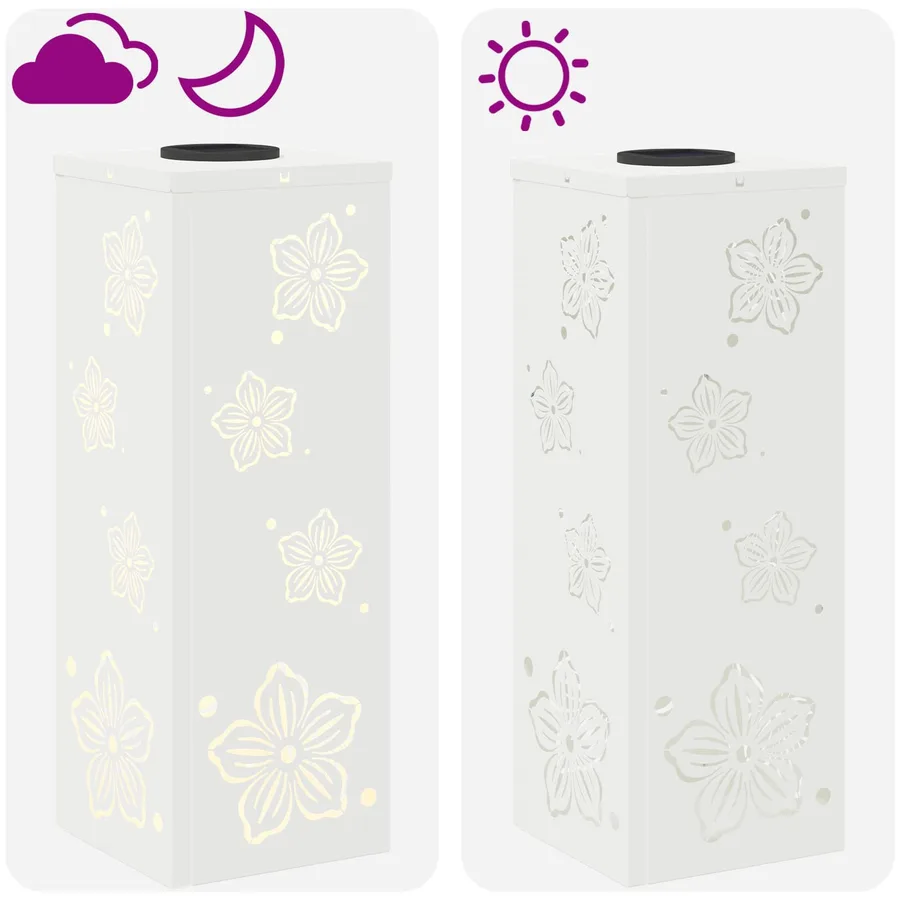 Lumière de chemin LED solaire 2 pcs Blanc chaud 18 x 18 x 50 cm - 13