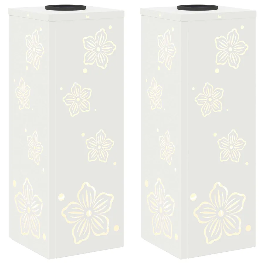Lumière de chemin LED solaire 2 pcs Blanc chaud 18 x 18 x 50 cm - 2