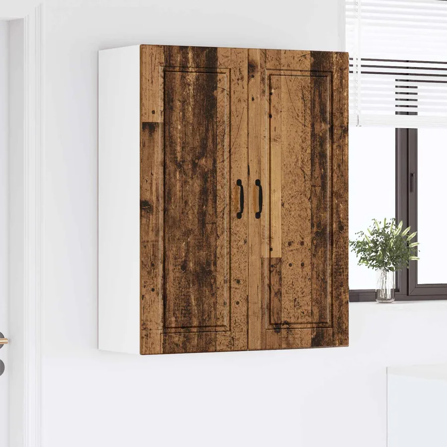 Meuble mural PORTO Bois ancien 80 x 31 x 100 cm - 4
