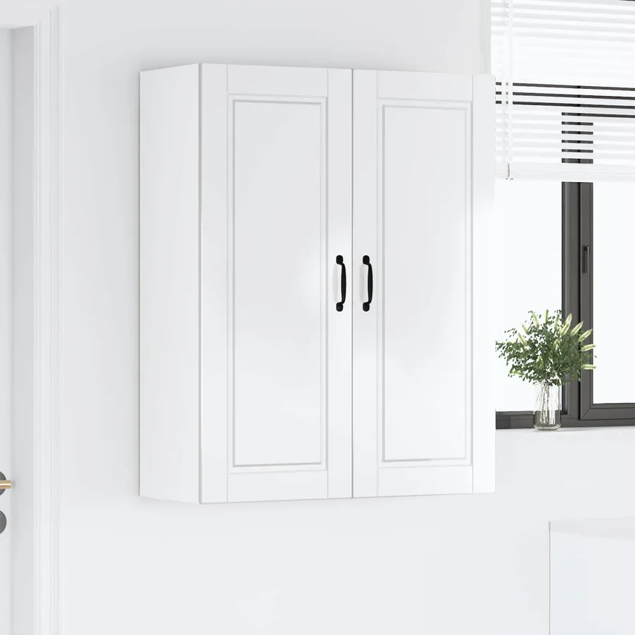 Meuble mural PORTO Blanc brillant 80 x 31 x 100 cm - 4