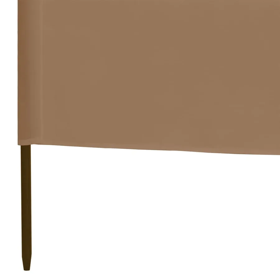 Paravent 3 panneaux Tissu 400 x 120 cm Taupe - 5