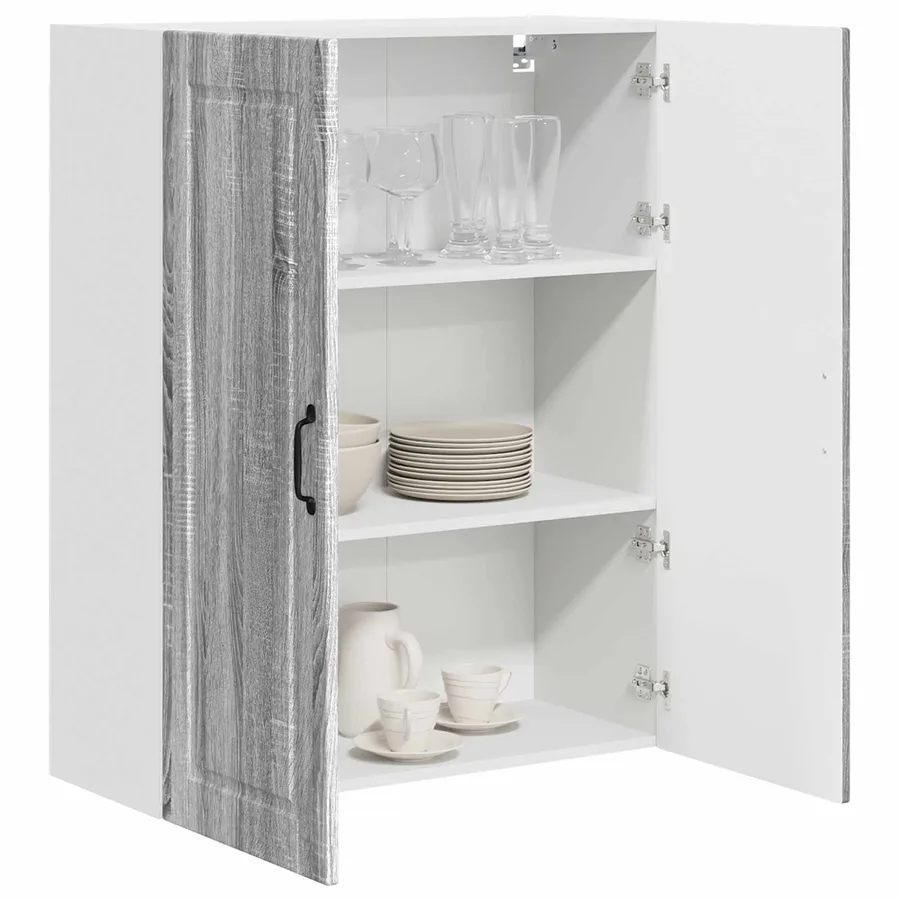 Meuble mural PORTO Gris Sonoma 80 x 31 x 100 cm - 3
